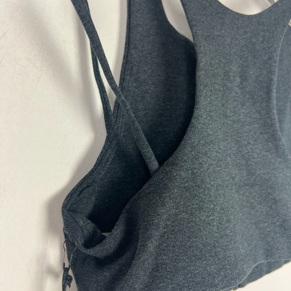 NWT WeWoreWhat Double Strap Zip Up Bra Dark Heather Grey Size Small S NEW - Picture 13 of 13
